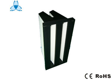 Filtro de aire compacto pintado color modificado para requisitos particulares, tipo filtro de V para el sistema del purificador del aire