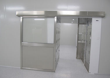 Túnel auto de acero inoxidable de la ducha de aire de 304 puertas deslizantes de la sola hoja para los materiales en sitio limpio