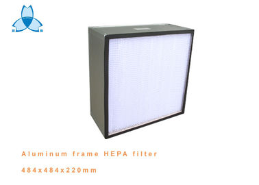 Filtro de aire profundo del plisado HEPA del marco de aluminio para el sitio limpio, eficacia 99,99%