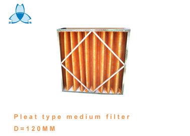 Tipo del medio presión baja grande del plisado del marco metálico del flujo de aire del filtro de aire pre