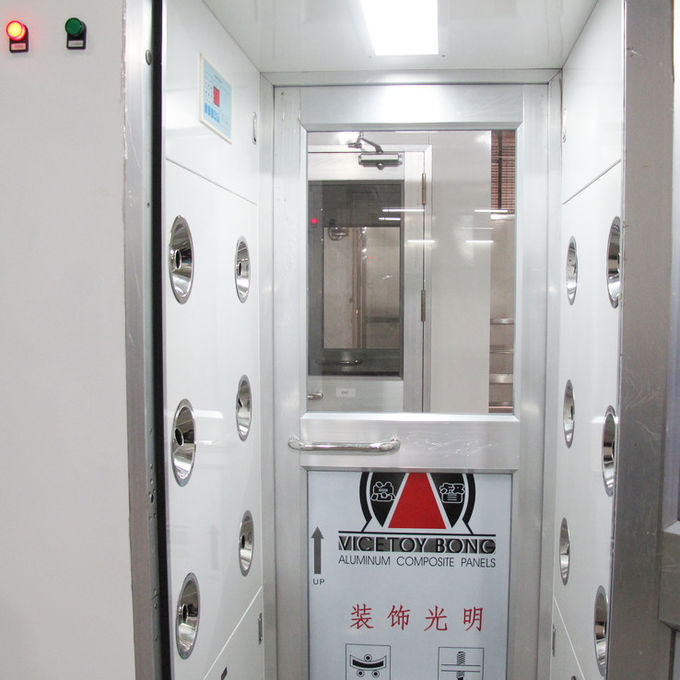 Ducha de aire bilateral del sitio limpio que sopla con las puertas de aluminio manuales para una persona 1