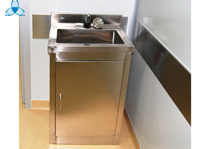 El tanque de lavado durable del hospital, gabinete derecho libre del lavabo del solo cuenco 2