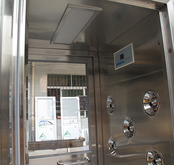 Ducha de aire automática llena del recinto limpio SUS304 para 4 personas con soplar de tres lados 0
