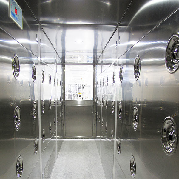 Túnel de la ducha de aire de 90 del grado personales de la vuelta, equipos del sitio limpio con el material de acero pintado 1