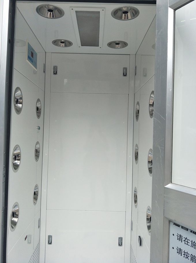 Puerta de aluminio doble W1400xD1000xH2100mm de la ducha de aire del recinto limpio que sopla sola 3