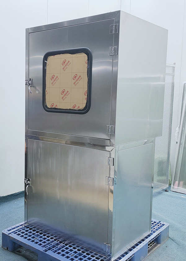 Caja de paso de la ducha de aire SS304 para el recinto limpio con el dispositivo de seguridad mecánico 0