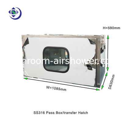 comprar SS316 Sala limpia Pasa a través de la caja / escotilla de transferencia Sin filtración online manufacture