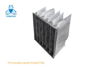 comprar Tipo rígido activado F8 del marco V de aluminio del filtro de aire del carbono y del bolsillo de la fibra sintética medios online manufacture
