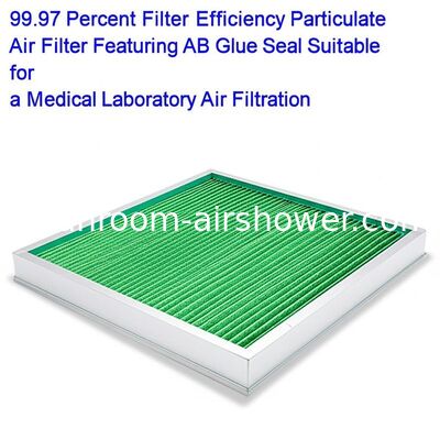 comprar 99.97 Percentaje de eficiencia del filtro Filtro de aire de partículas con sello de pegamento AB Apto para filtración de aire de laboratorio médico Fabricación en línea