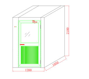 comprar Pequeño sitio limpio 2 de la ducha de aire SS304 - el soplar lateral, sitio limpio de la clase 100 online manufacture