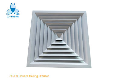 comprar polvo blanco de aluminio del difusor del techo del cuadrado de la pulgada 24x24 cubierto online manufacture