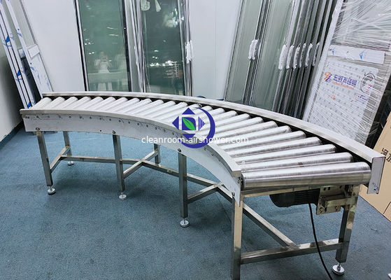 comprar Transportador curvado 304 de acero inoxidable del control del PLC para los materiales del paso online manufacture