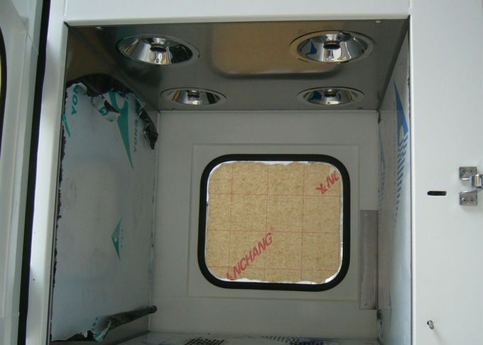 Caja de paso médica de la ducha de aire con el dispositivo de seguridad eléctrico, acero inoxidable 304 dentro, con la fan del ventilador 0