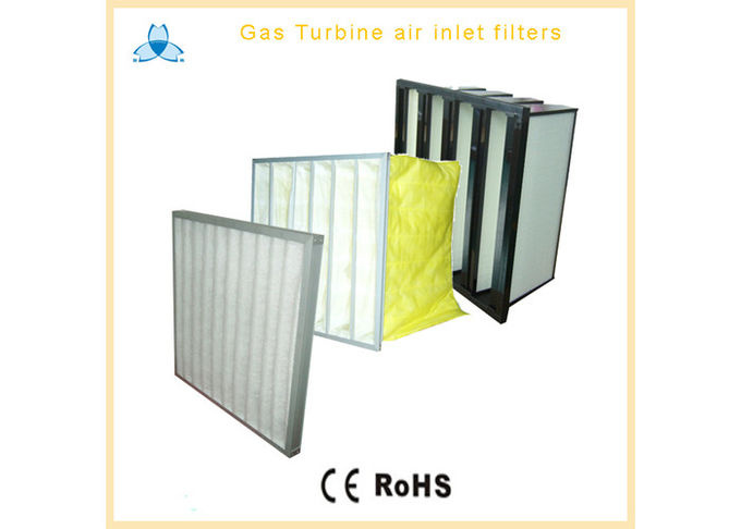 Filtro de aire compacto pintado color modificado para requisitos particulares, tipo filtro de V para el sistema del purificador del aire 0
