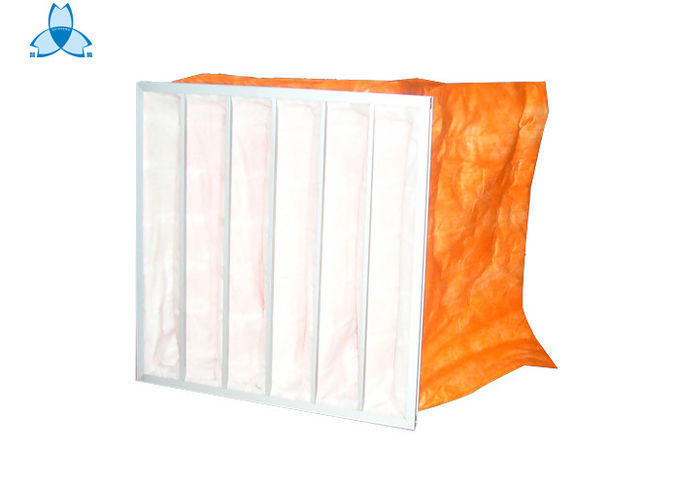 Capacidad sucia anaranjada industrial del filtro de aire del bolsillo alta con la junta del caucho de EVA o de la silicona 0