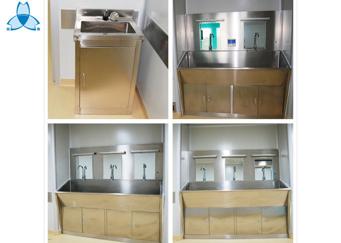 Tres gabinetes del lavabo del cuarto de baño de la mano de los espejos que se lavan con la inducción automática de tres posiciones 2