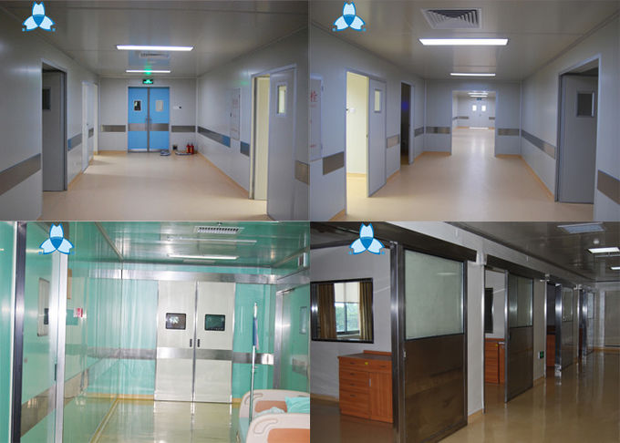 Filtro de aire automático del hospital, puertas deslizantes del hospital doble de la hoja para la puerta del hospital ICU 2